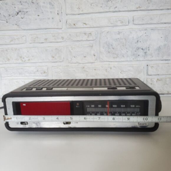 70s Sears Roebuck Dual Digital Alarm Clock AM/FM Radio #23870 Retro Tested Works - Picture 9 of 12